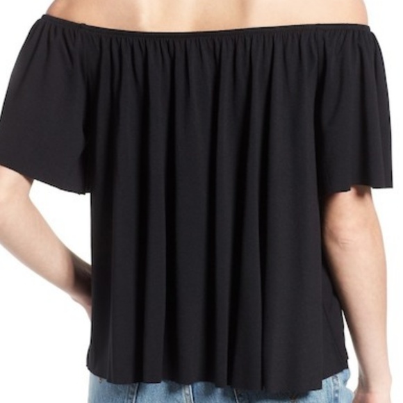 Black Off the Shoulder Top - Picture 2 of 3
